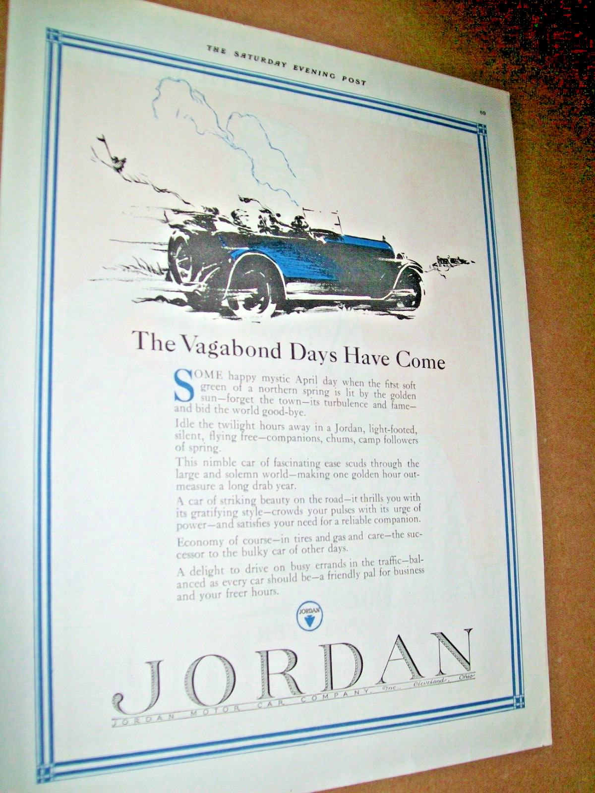 1923 Jordan large-mag car ad -Fred Cole-\