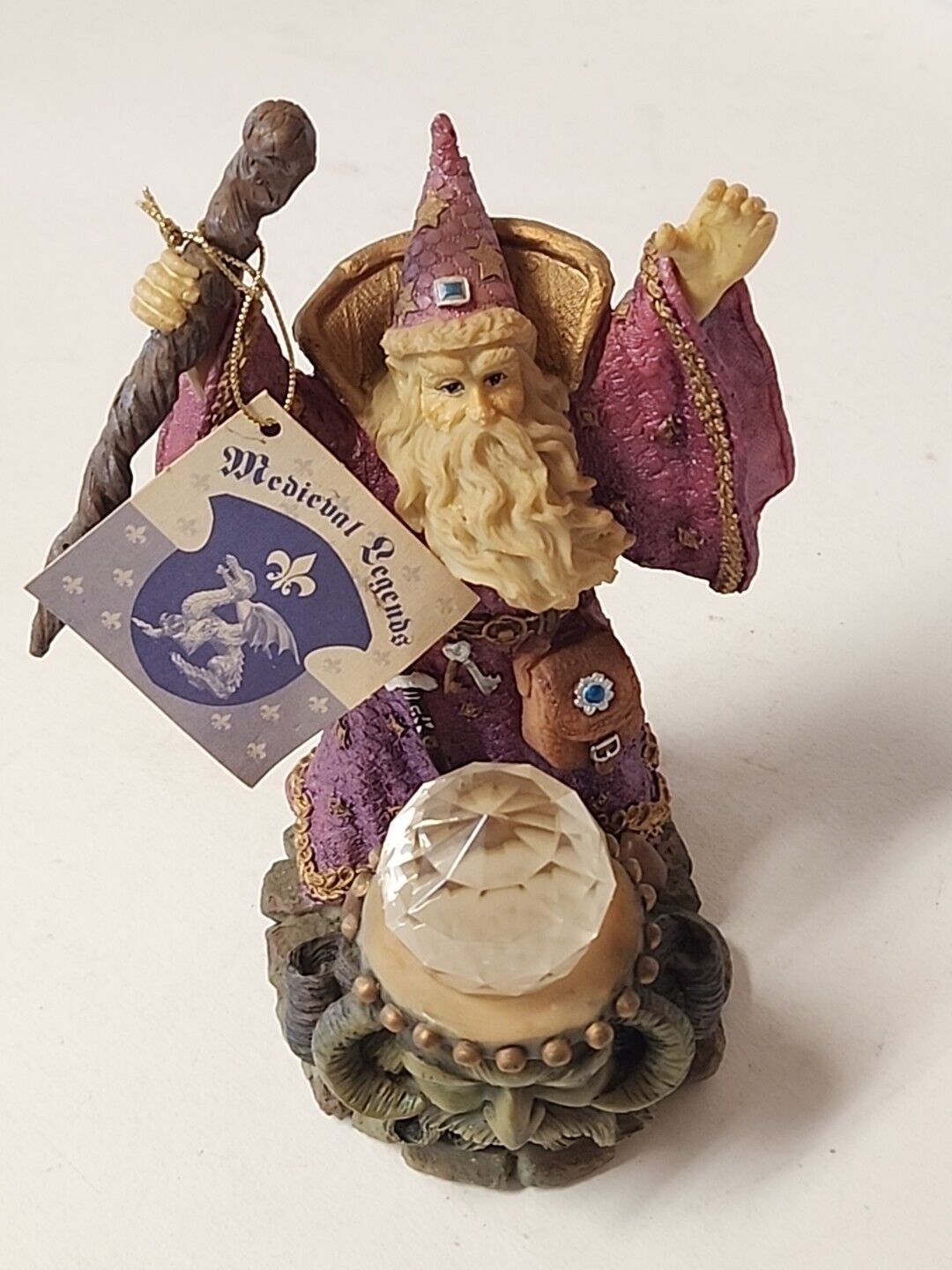 Medieval Legends Merlin/Crystal Ball Figurine With Tag