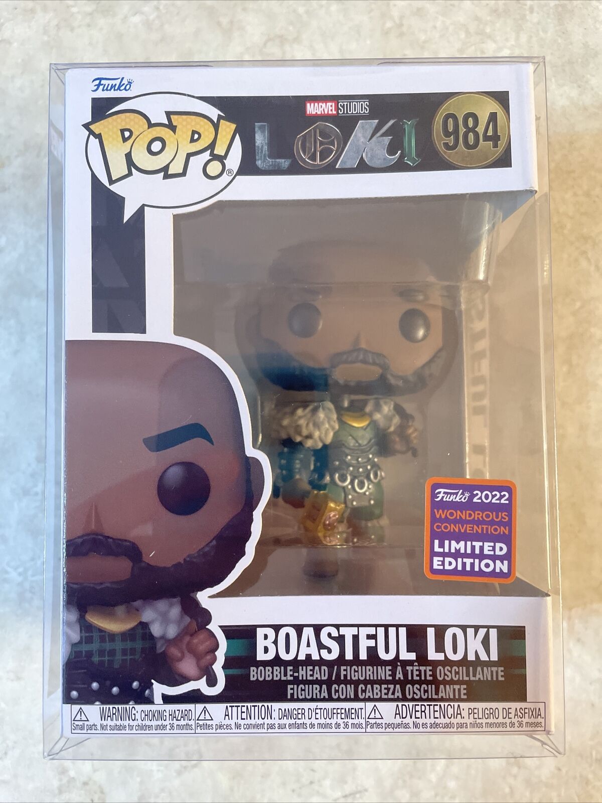 Funko Pop Marvel Studios #984 Boastful Loki Wondrous Convention W Protector