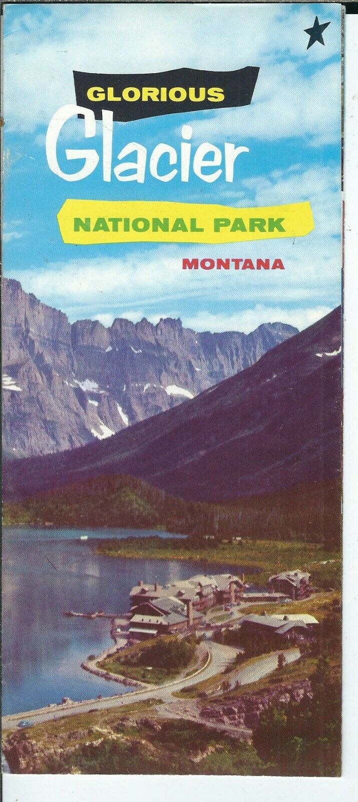 NP-090 MT, Glorious Glacier National Park 1960's Travel Brochure Color Illust