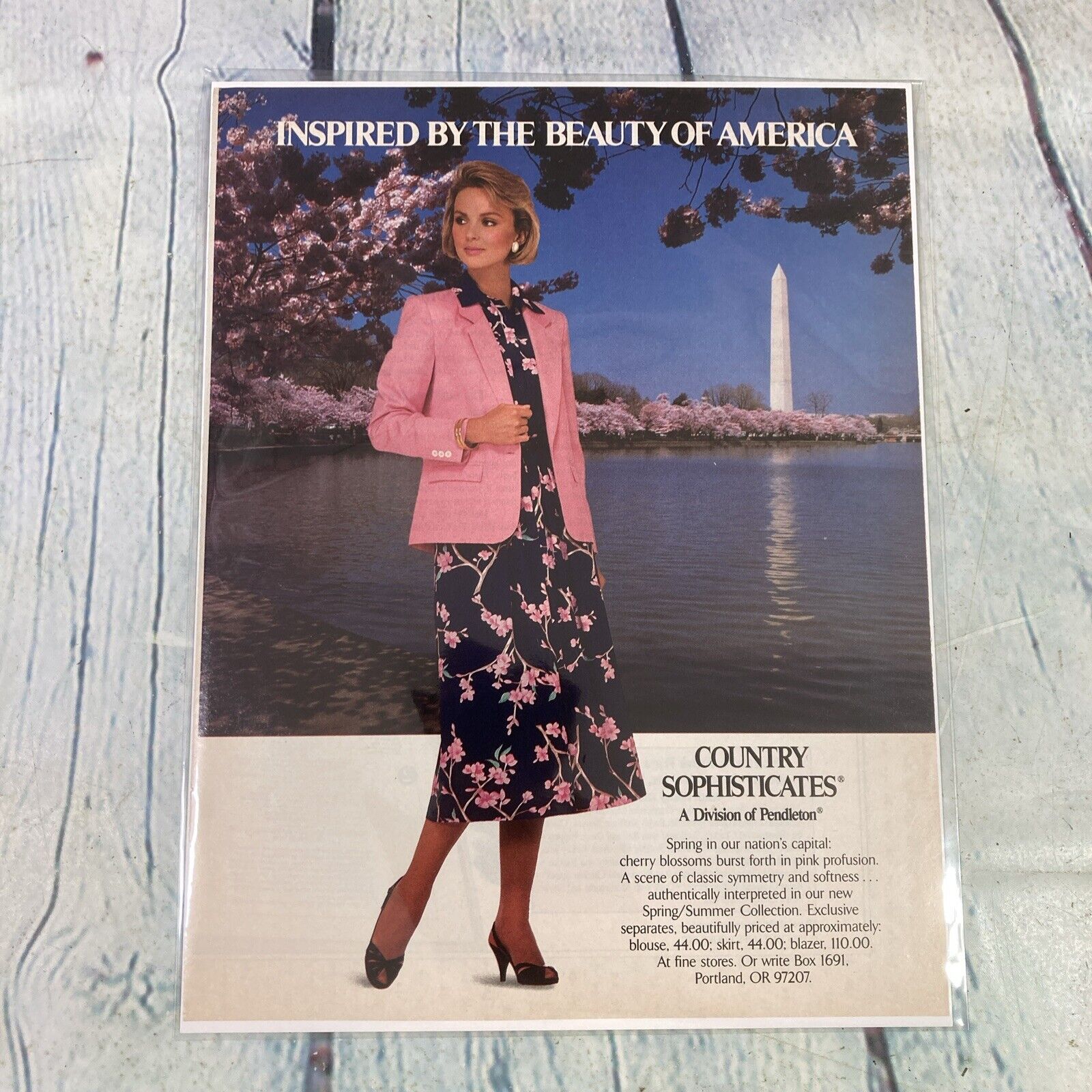 1986 Pendleton Country Sophisticates Vtg Print Ad/Poster Promo Art Magazine Page
