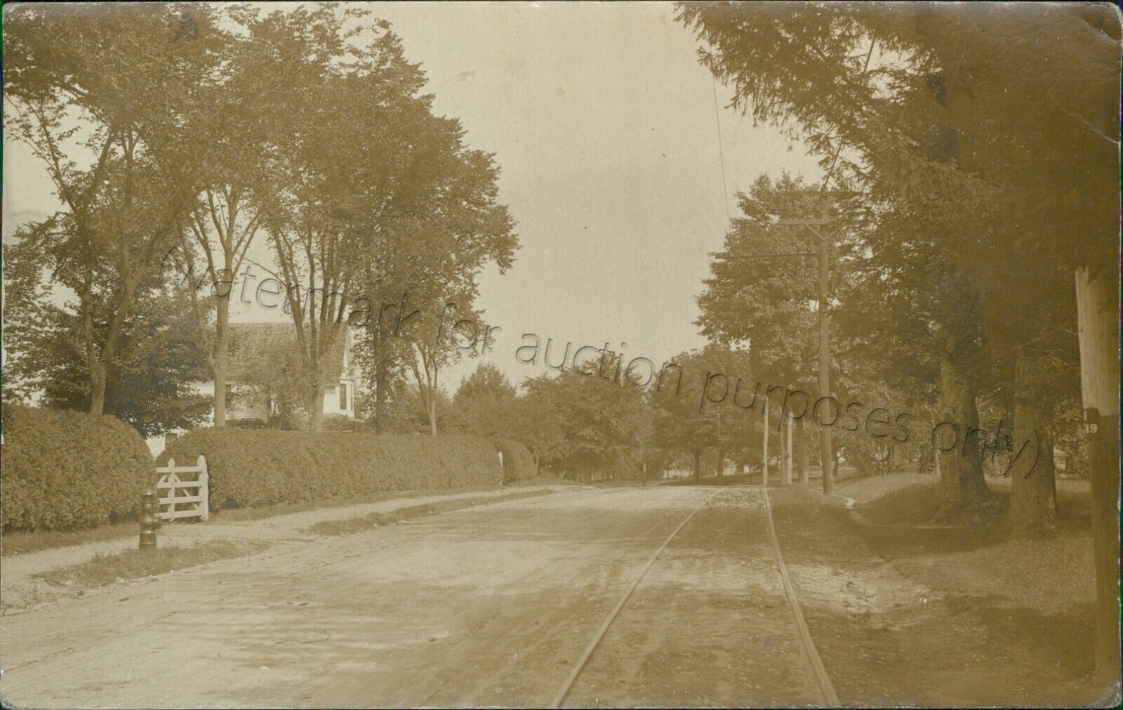 Brookville, MA - Street Scene, 1908 - Norfolk Co, Massachusetts Photo Postcard