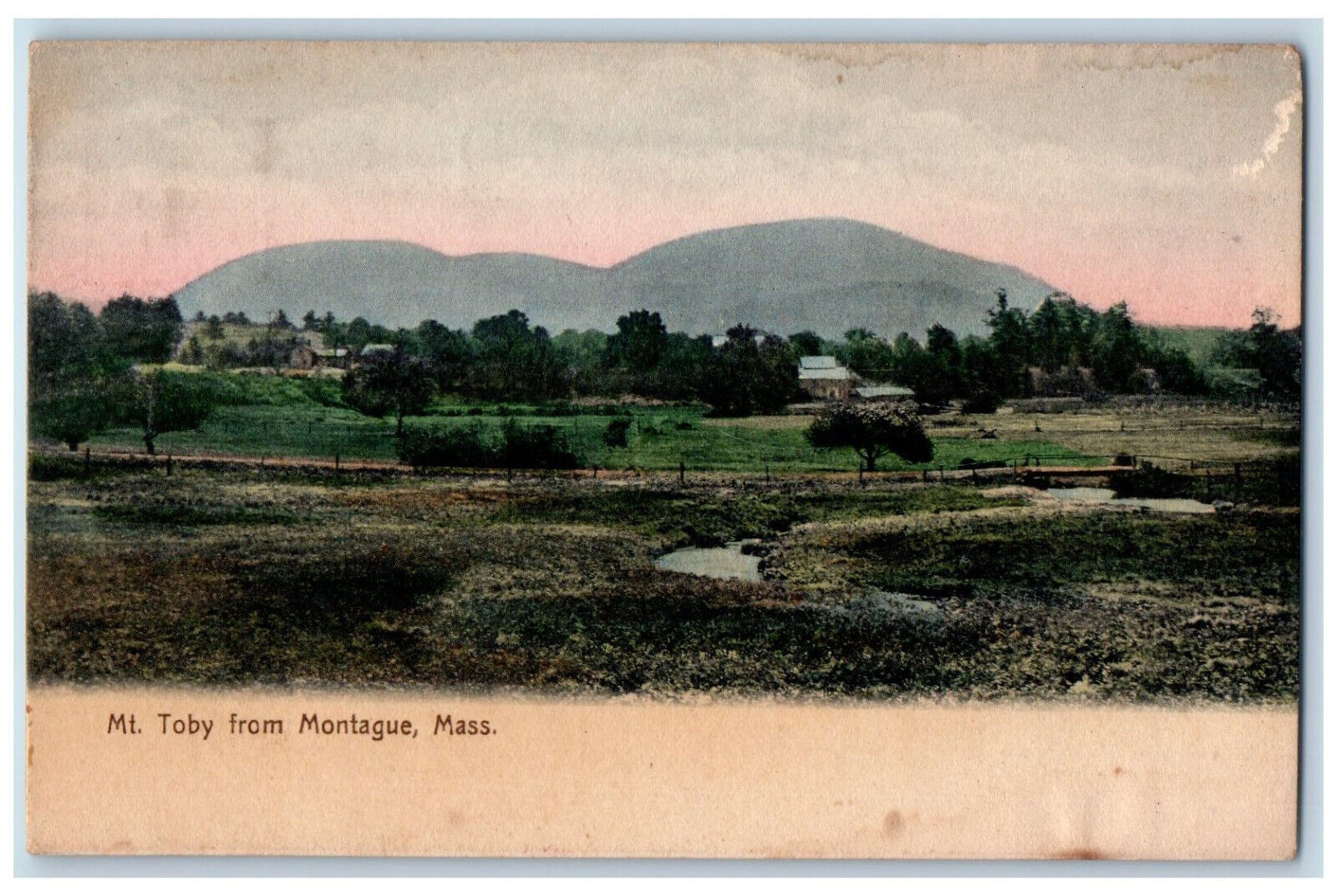 c1905 Mt. Toby from Montague Massachusetts MA Antique Unposted Postcard