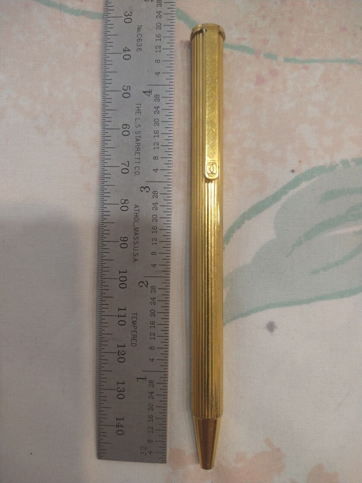 Must de Cartier Gold Plated Ballpoint Pen Made in France - AUTHENTIC For Parts 