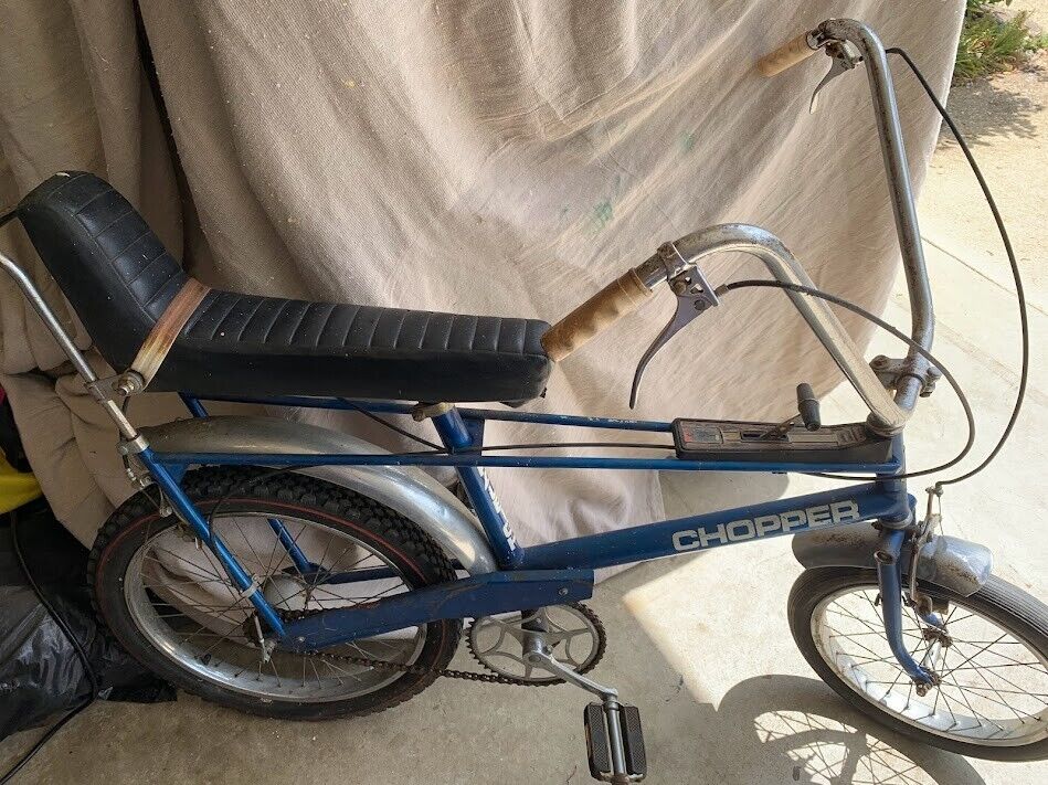 Raleigh Chopper BLUE Bike Bicycle Collectors - vintage 1970\'s - serial # picture