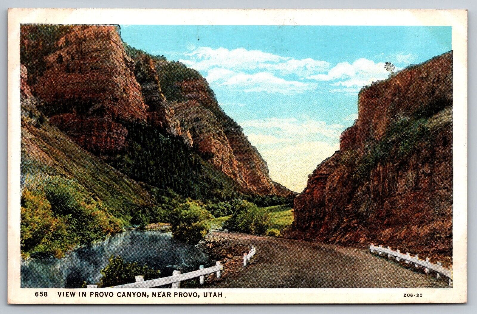 View in Provo Canyon. , Utah Postcard
