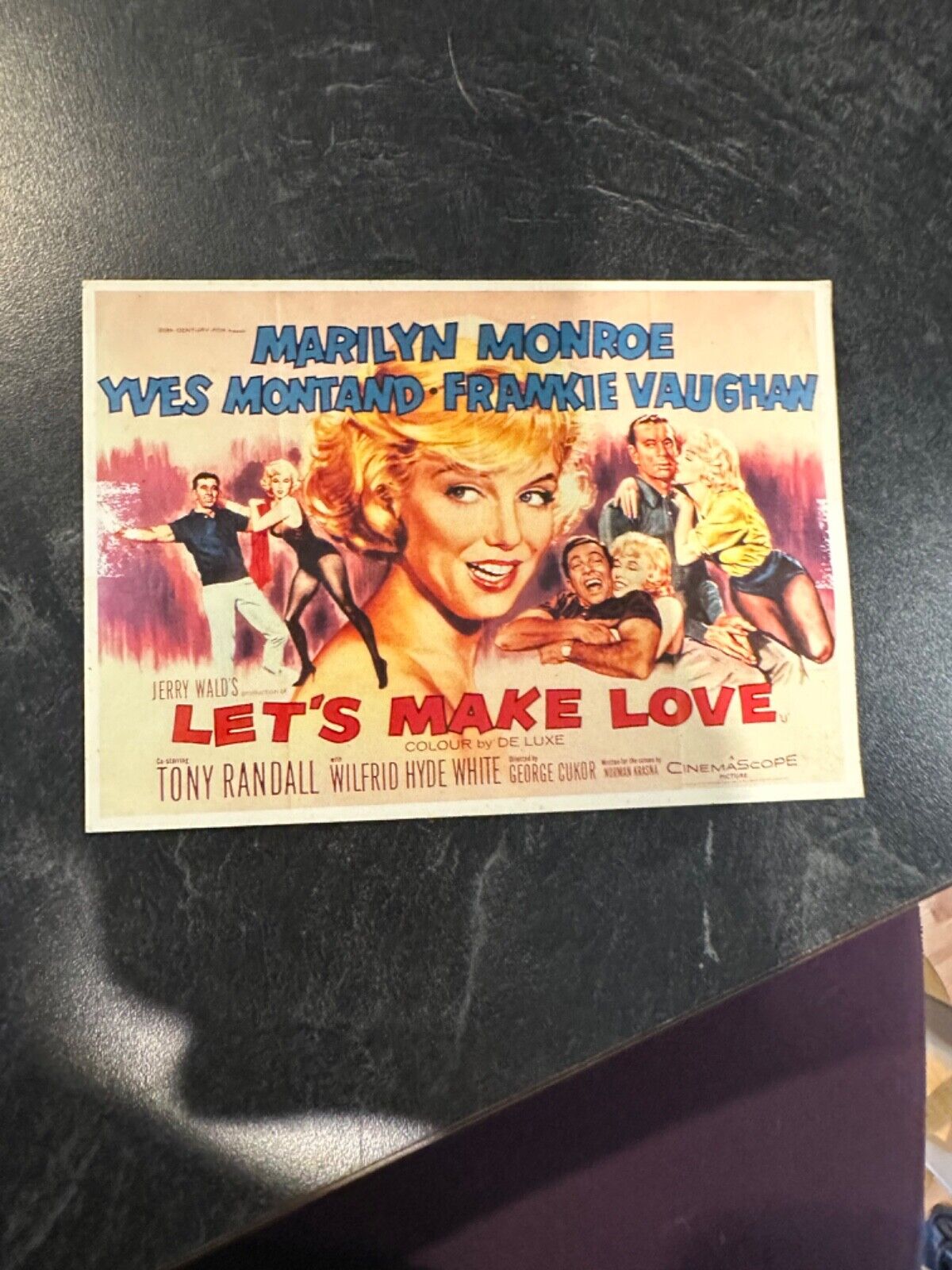 marilyn monroe lets make love postcard