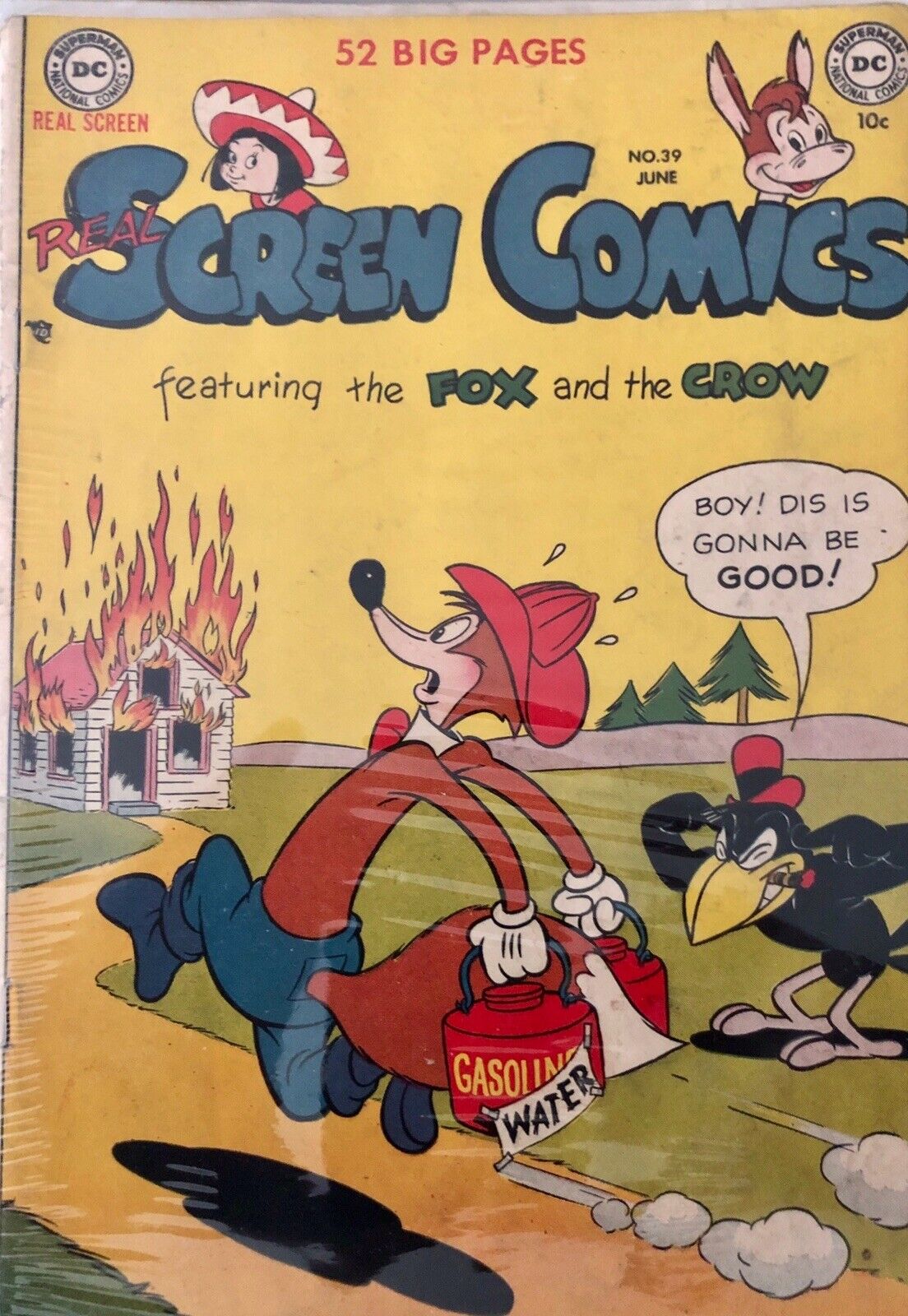 Real Screen Comics June #39 1951-DC-Firefighter Fox and the Crow.