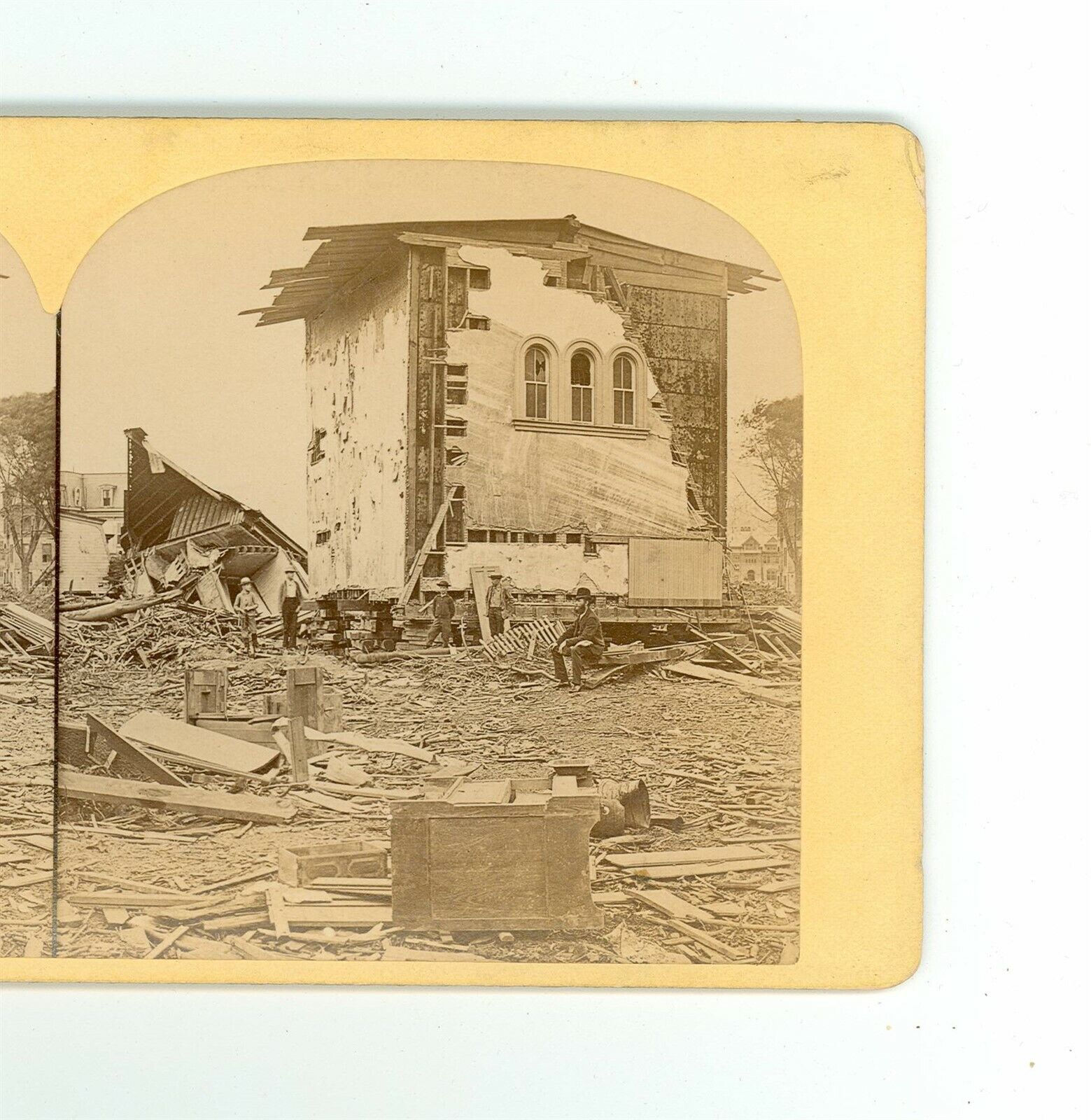 B5971 Bonine 16, Ruined Woodvale Lock-up, Johnstown Flood, May 31, 1889 PA D