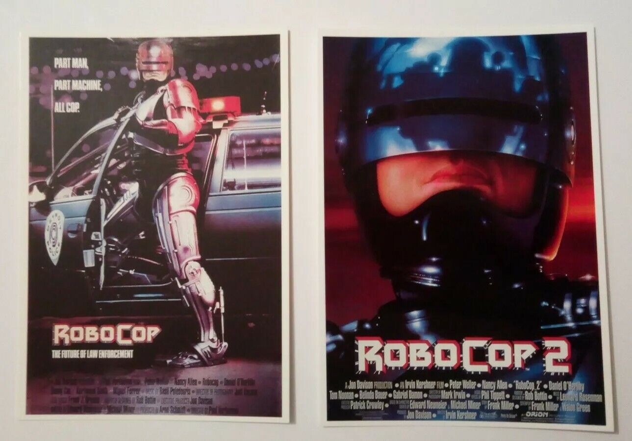 2 ROBOCOP I & II Movie Movie Postcards