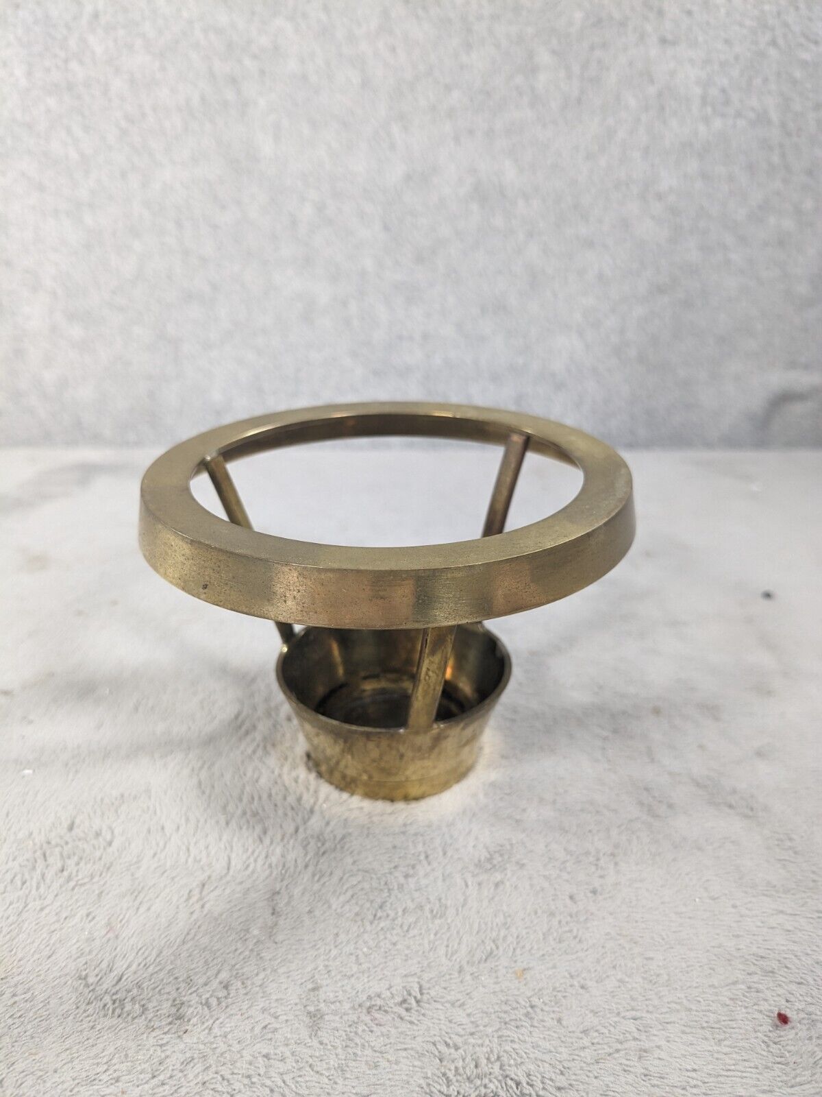 Vintage Solid Brass Circular Tea Light Candle Light Holder