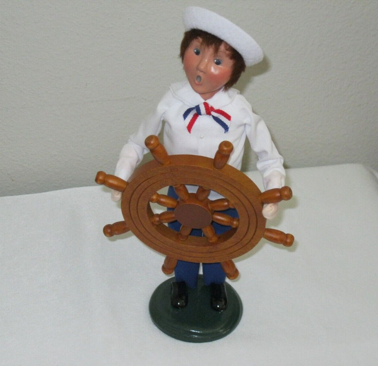 BYERS CHOICE, Patriotic BOY, 2024, SHIPS Wheel,  Sailor hat