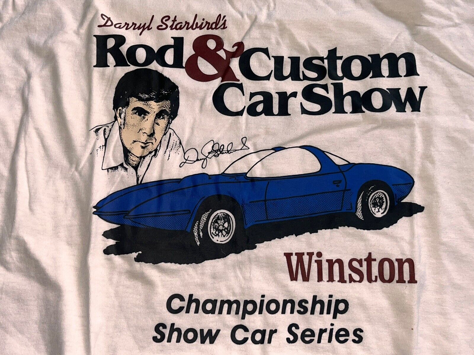 Vtg 1987 Car Show T-Shirt: DARRYL STARBIRD’S ROD & CUSTOM CAR SHOW Hot/Rat ~NOS