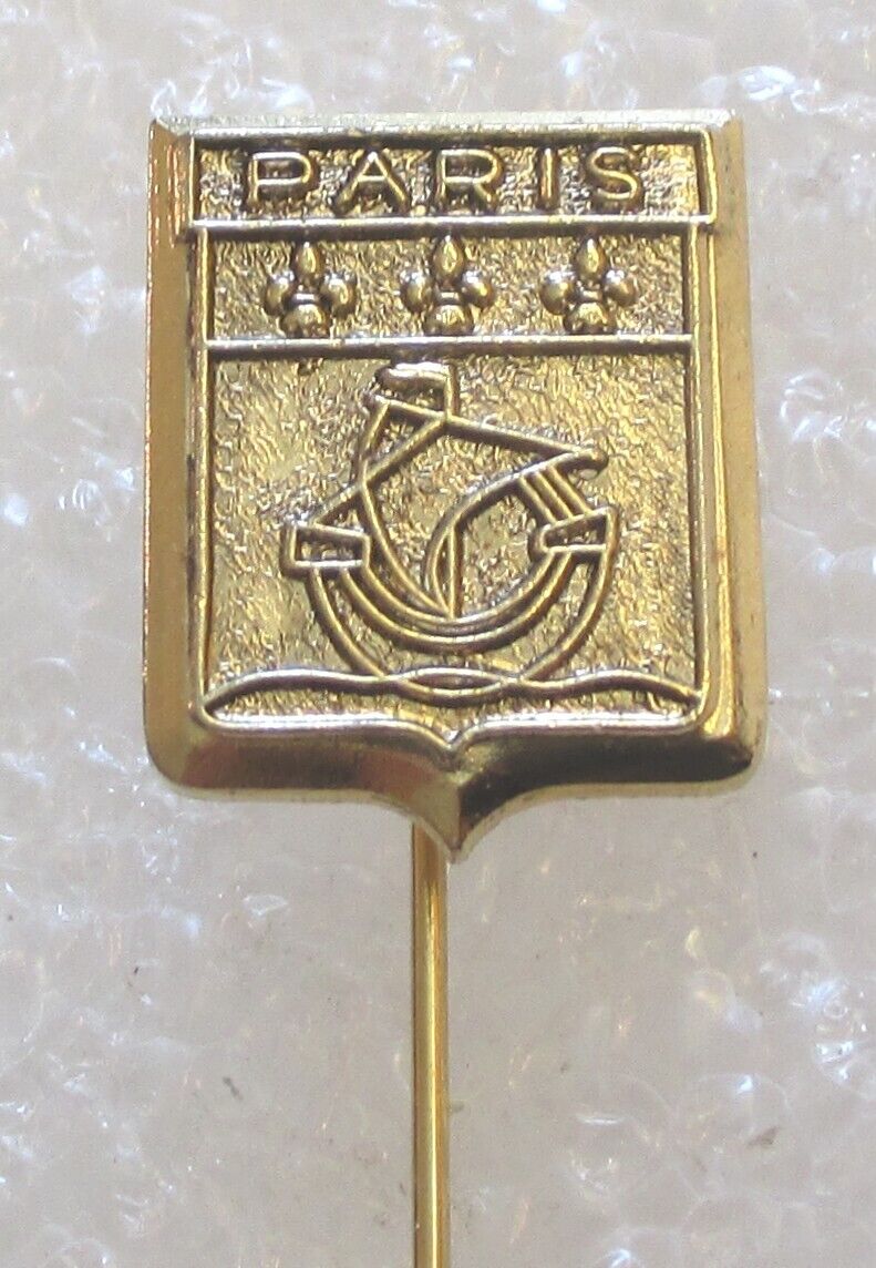 Vintage City of Paris, France Tourist Travel Souvenir Collector Stickpin Pin