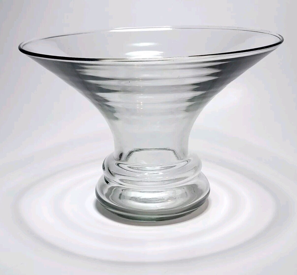 Vtg MCM Retro Flared Glass Bowl Iridescent Grannycore Collectible 