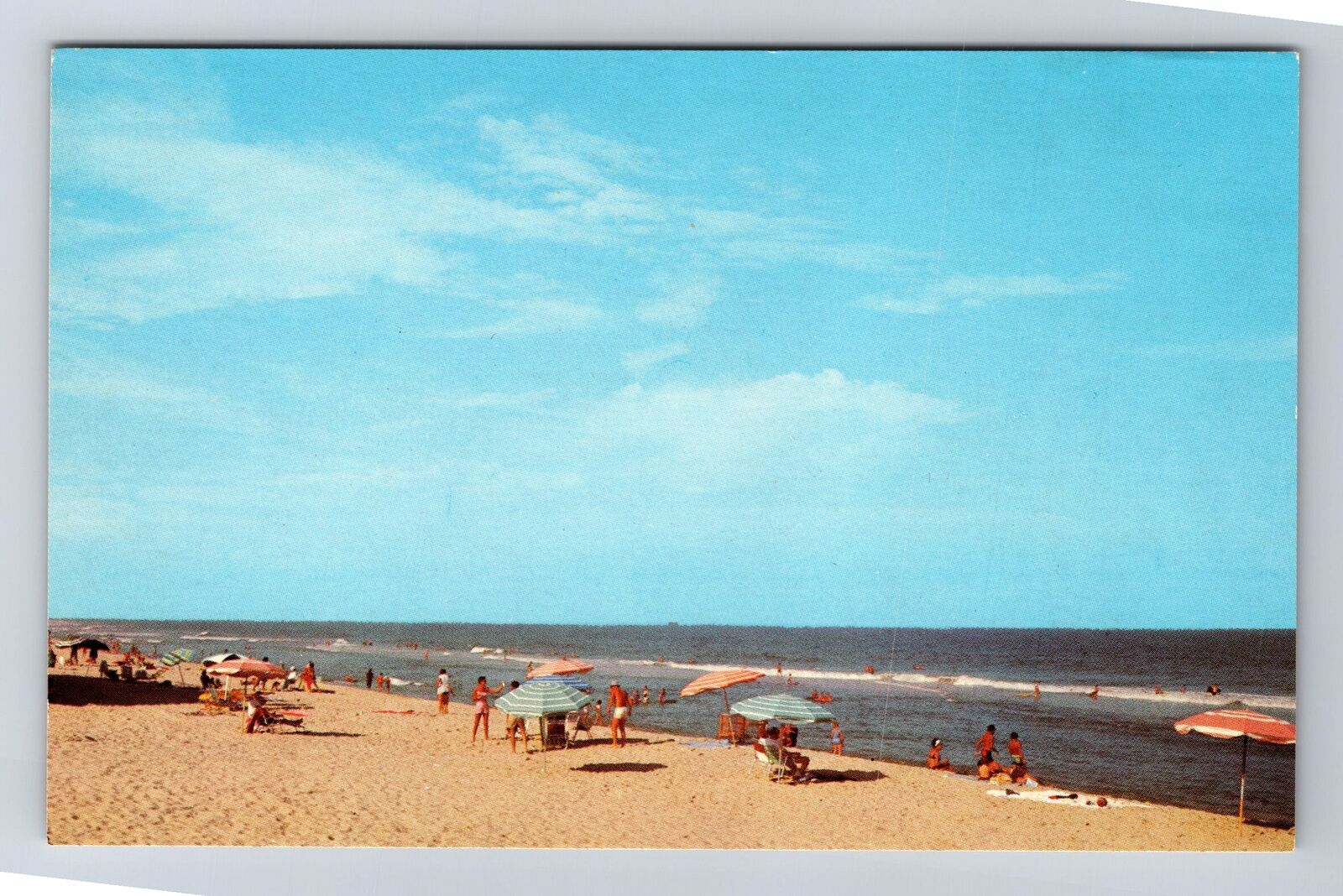 Ocean City MD-Maryland, Clear Uncrowded Beach, Antique, Vintage Postcard