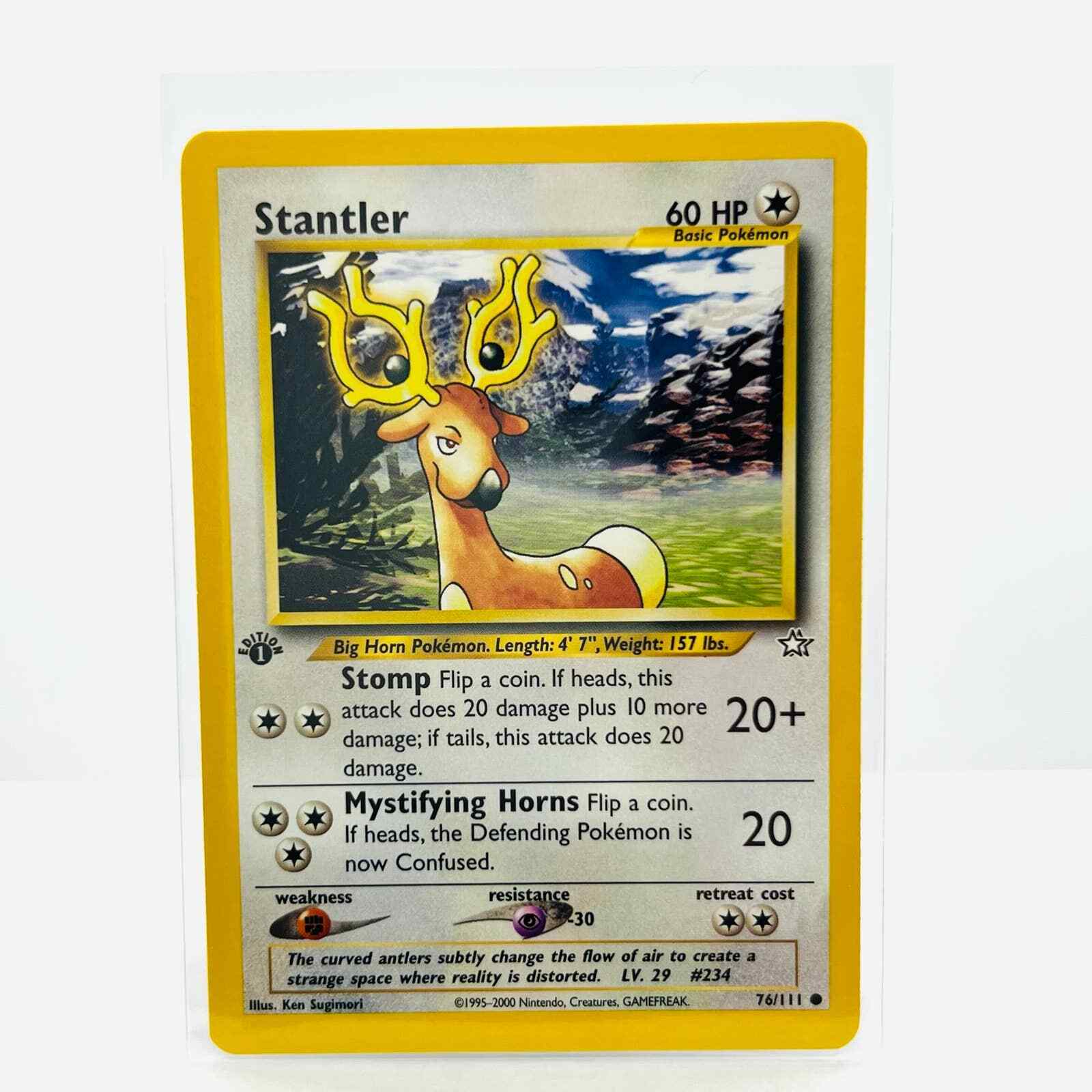 Pokémon Stantler 1st Edition 76/111 Neo Genesis WOTC Pokemon Common Card NM-MT