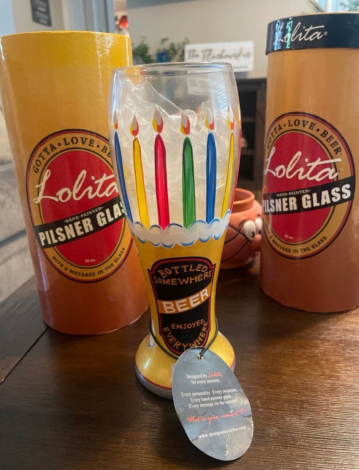 Lolita Pilsner Beer Glass Brand New Birthday beer.