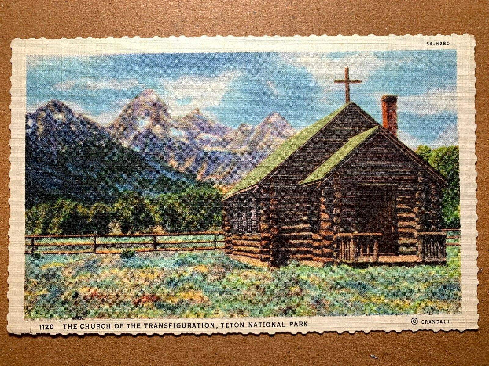Postcard Grand Teton National Park WY - Church of the Transfiguration