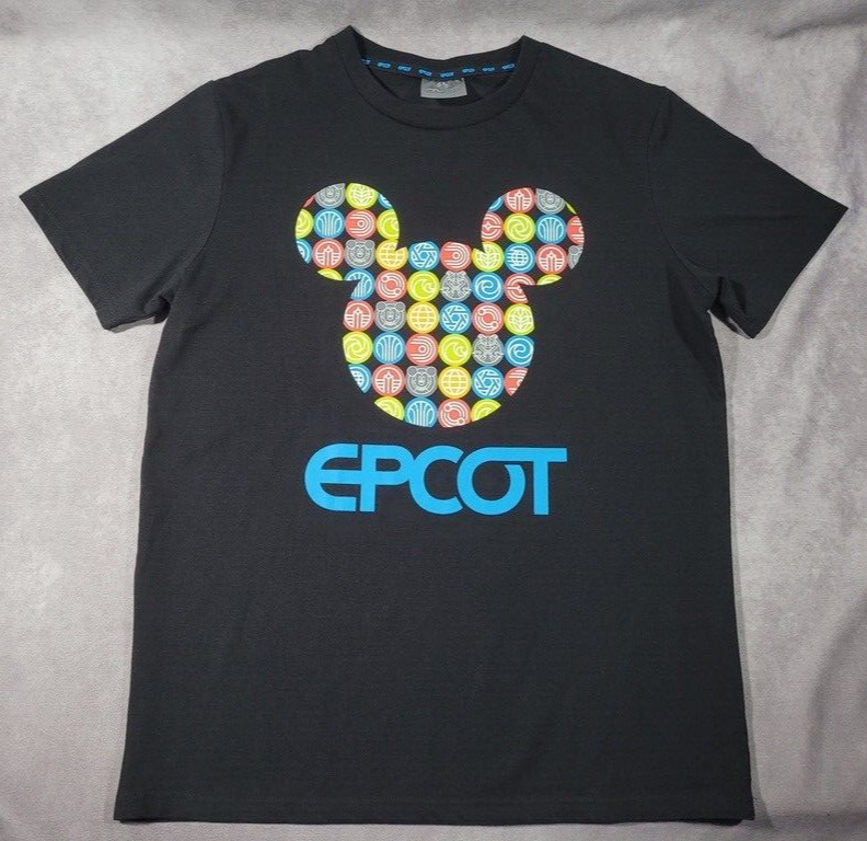 Epcot Disney Mickey Mouse Ears T Shirt Large Rare Multicolor