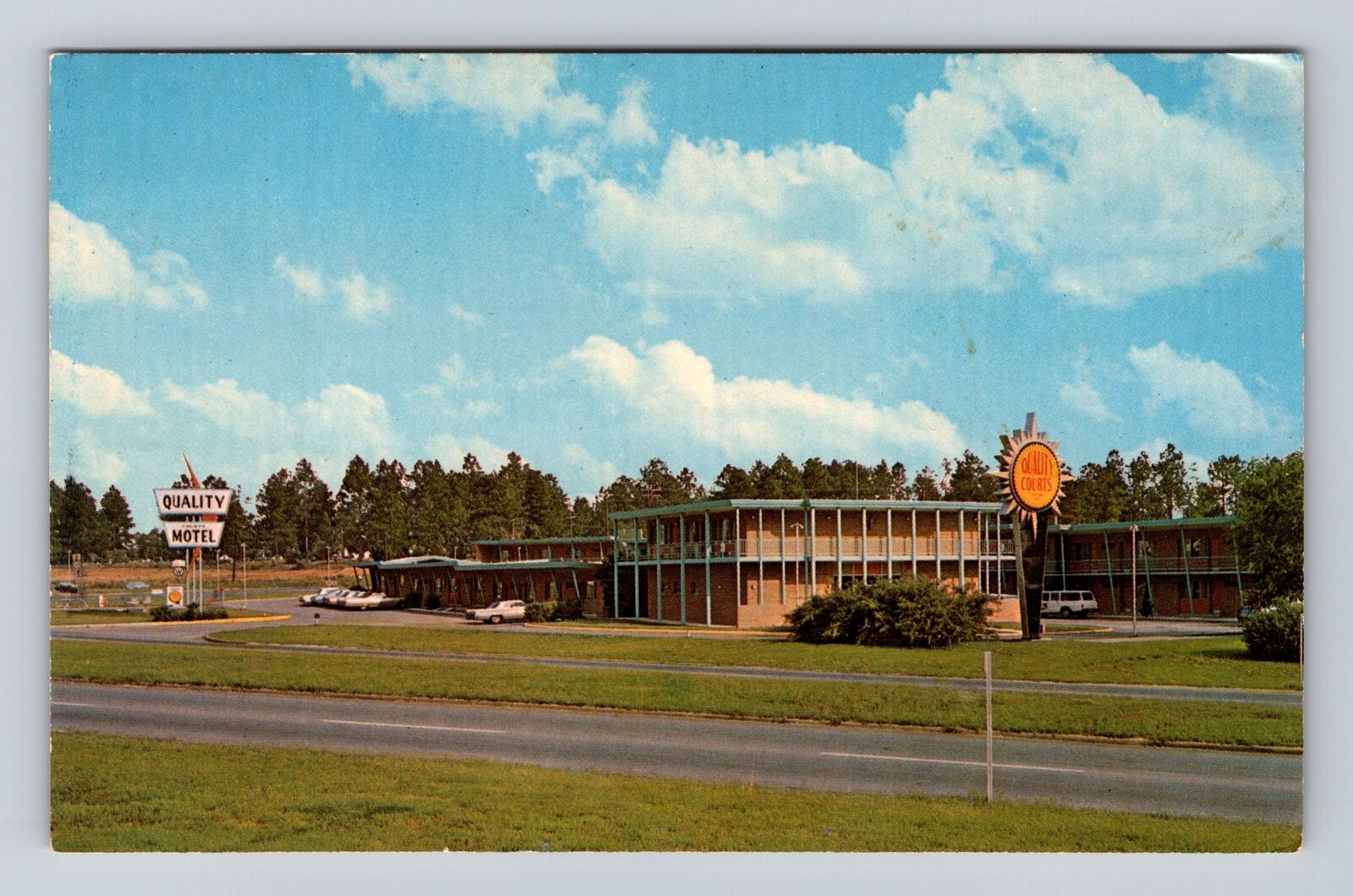 Tifton GA-Georgia, Quality Motel, Advertising, Antique Vintage Souvenir Postcard