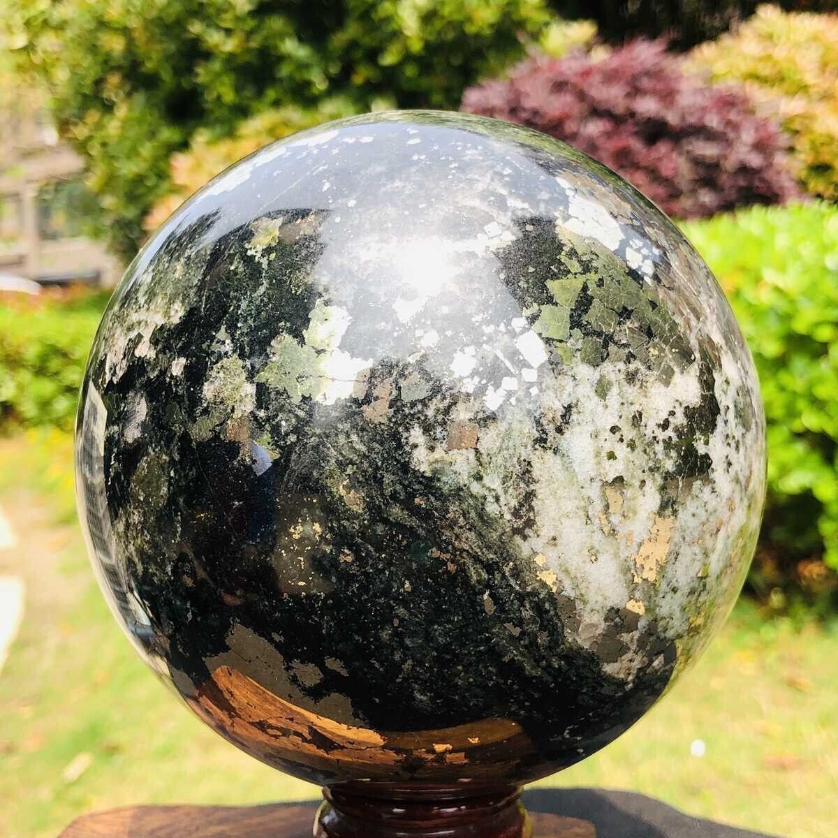8.14LB Natural Chalcopyrite Stone Ball Quartz Crystal Sphere Ball Healing 1345