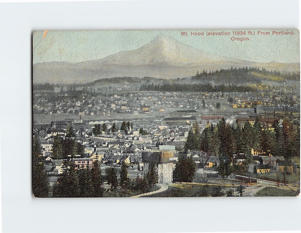 Postcard Mt. Hood from Portland Oregon USA