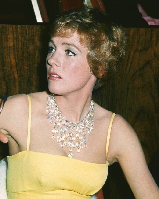 Julie Andrews Candid 1960'S In Yellow Dress 8x10 inch photo