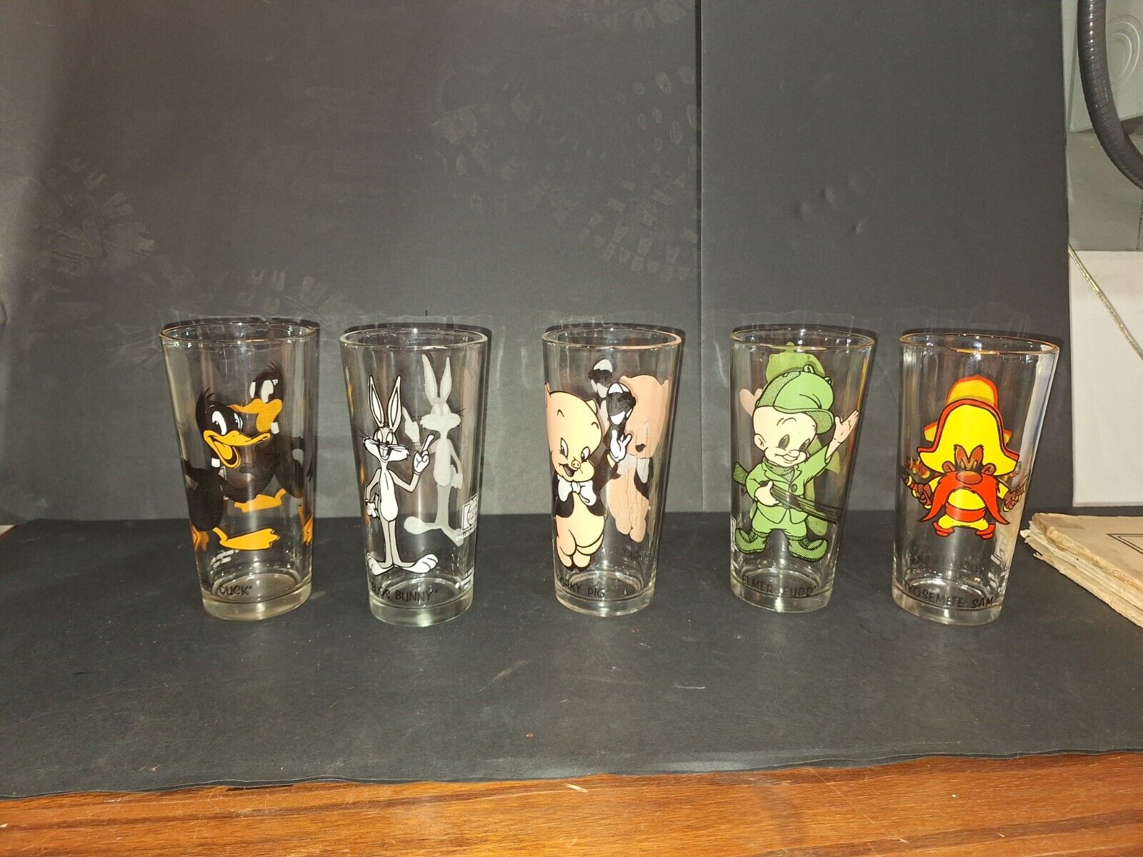 Lot of 5 Vintage 1973 Pepsi Looney Tunes  Collector Series Glasses~GREAT