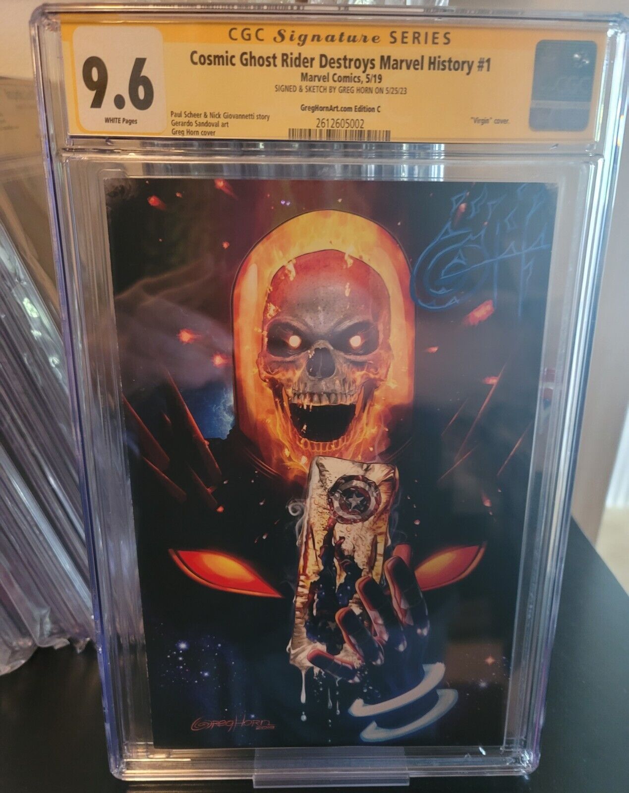 CGC SS 9.6 Cosmic Ghost Rider Destroys.... #1 Greg Horn Signed with Fancy Signed