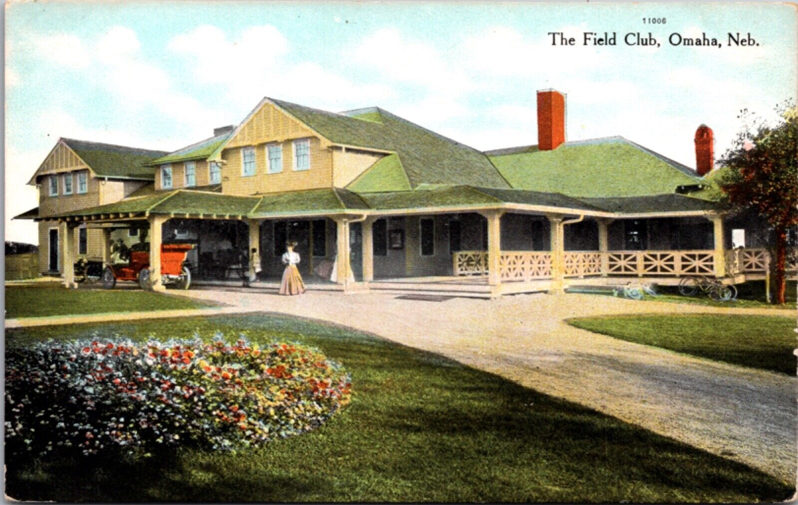 Postcard The Field Club in Omaha, Nebraska