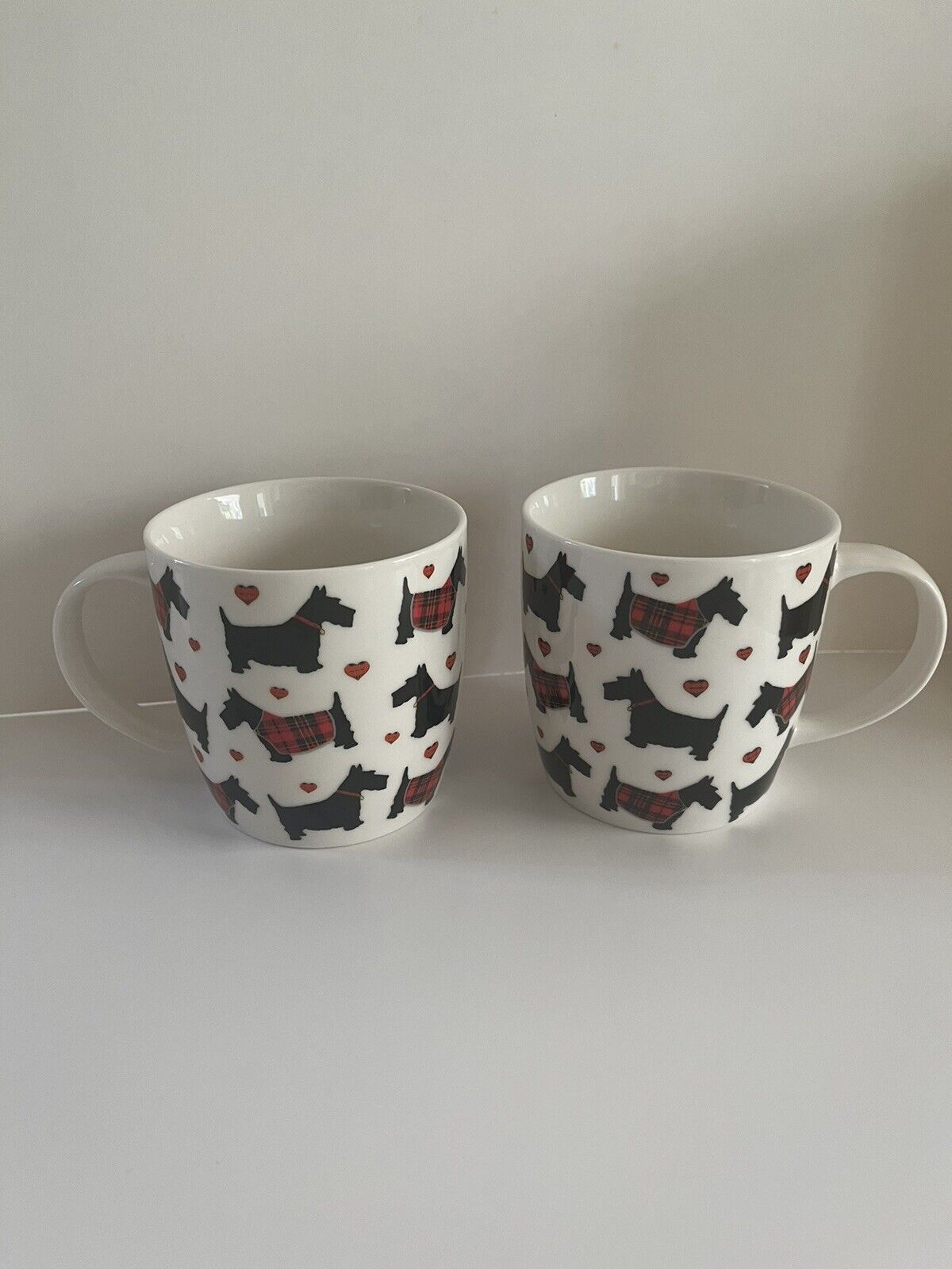 Pair of Milly Green Scottish Terrier Mugs