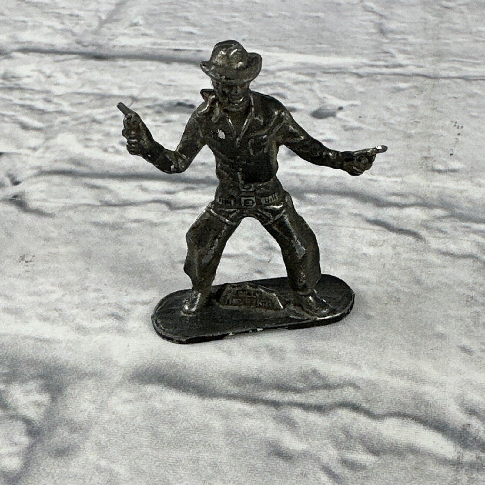Vintage Billy The Kid Silver Tone Pewter Figurine 2.5””