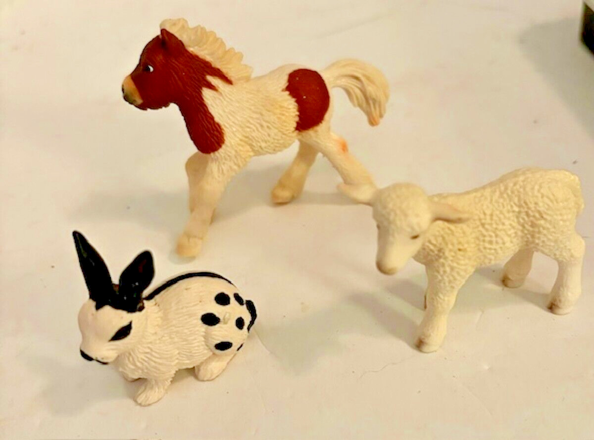 Schleich Animals - Lamb, Shetland Pony, and Rabbit