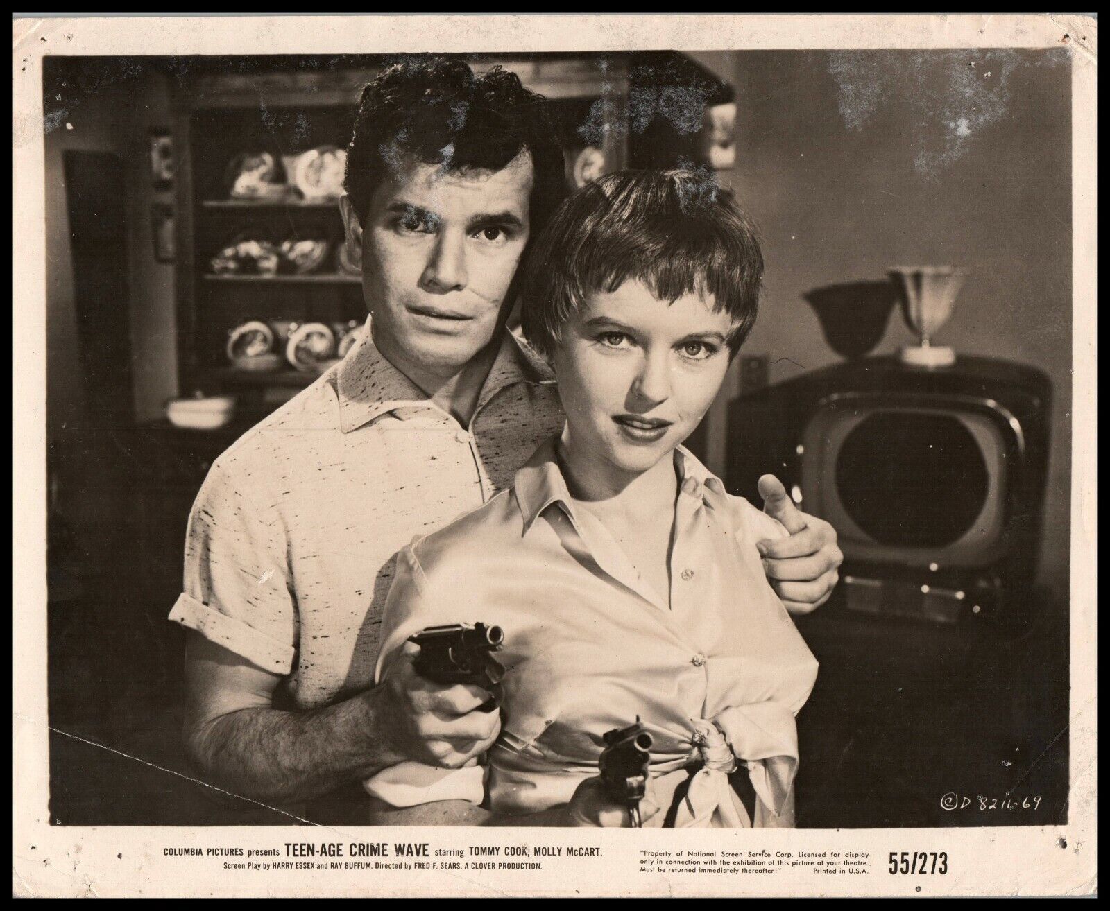 Tommy Cook + Molly McCart in Teen-Age Crime Wave (1955) ORIGINAL PHOTO M 101