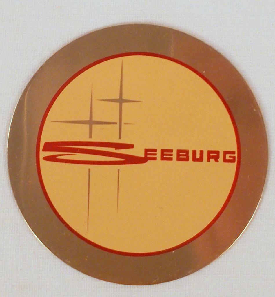 Vintage Seeburg Jukebox Aluminum Emblem Decal Logo Part New