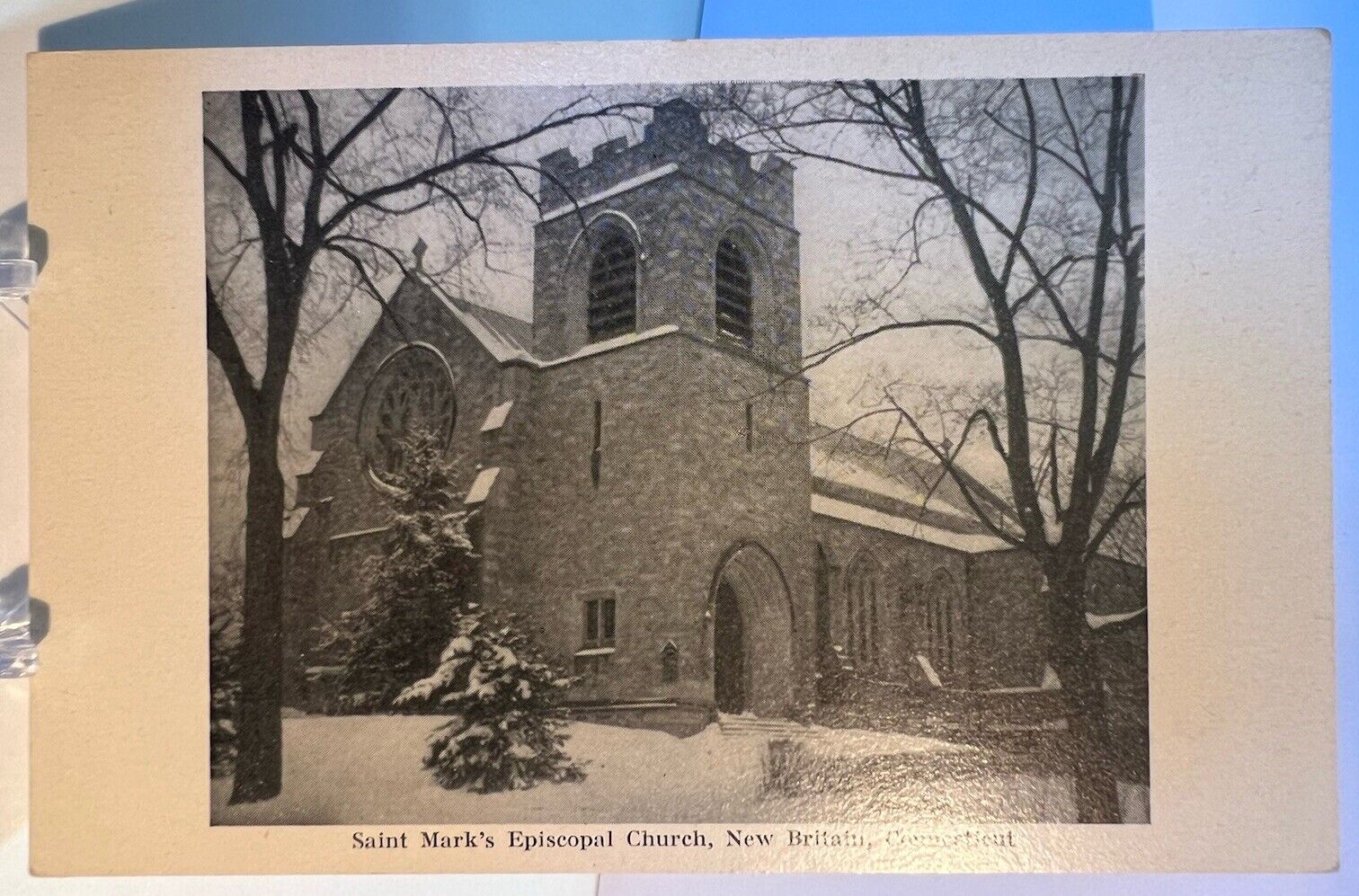 New Britain, Connecticut - Saint Mark’s Episcopal Church Postcard - Winter View