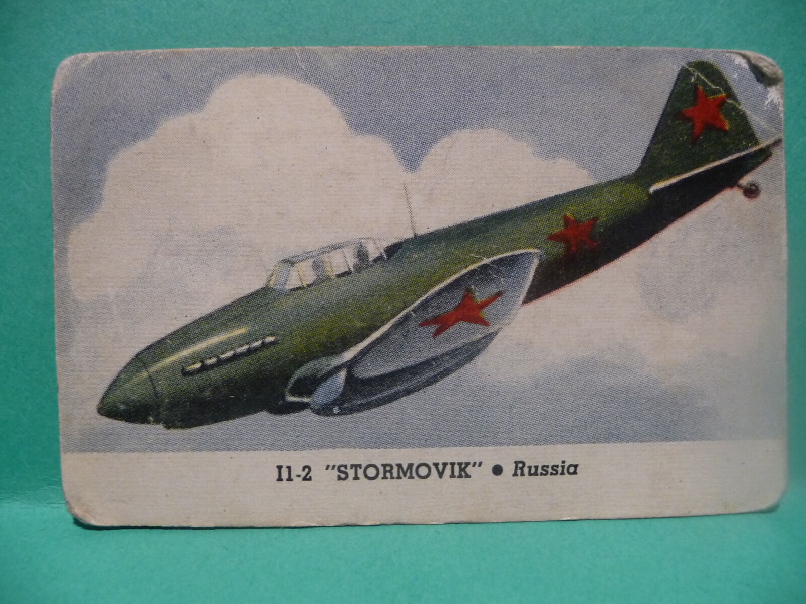 1940s Leaf Card Aeroplanes Trading Card I1-2 series D-27 Stormovik Russia