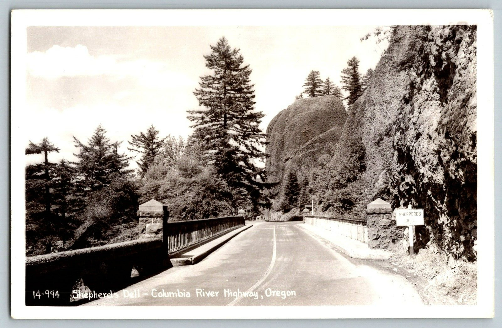 RPPC Vintage Postcard - Shepherds Dell-Columbia River Highway, Oregon