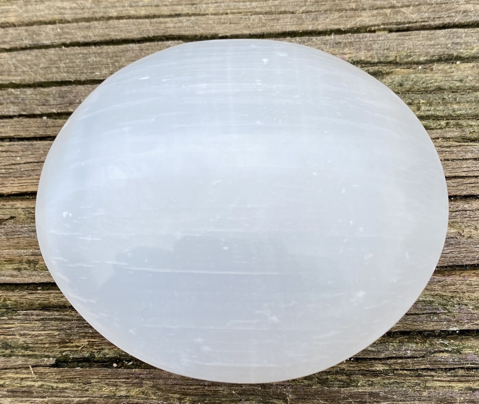 Selenite Palm Stone  Cleansing Protection Insight 29310E