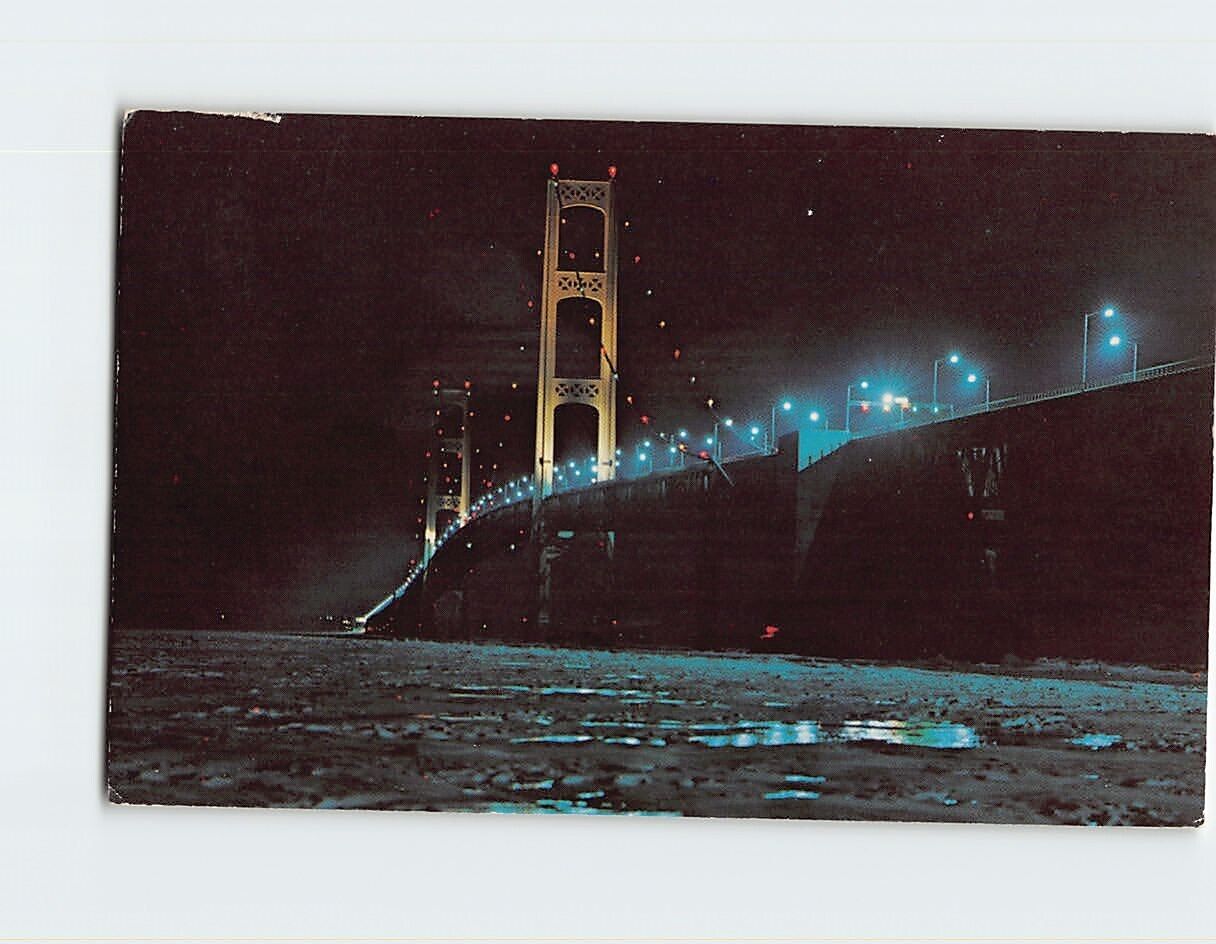 Postcard Straits Of Mackinac Bridge, Michigan