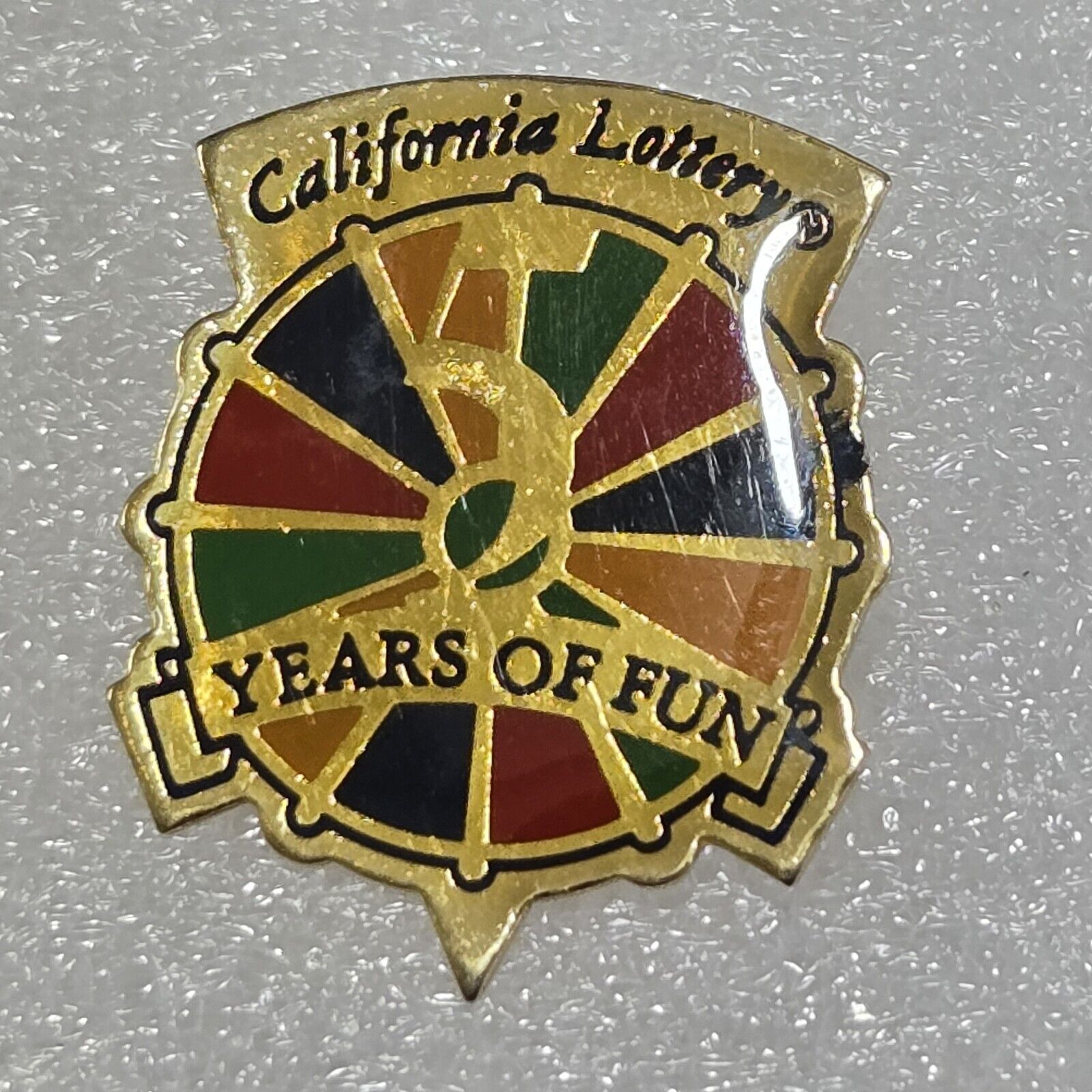 Pin Lapel Vintage 1990 California Lottery 