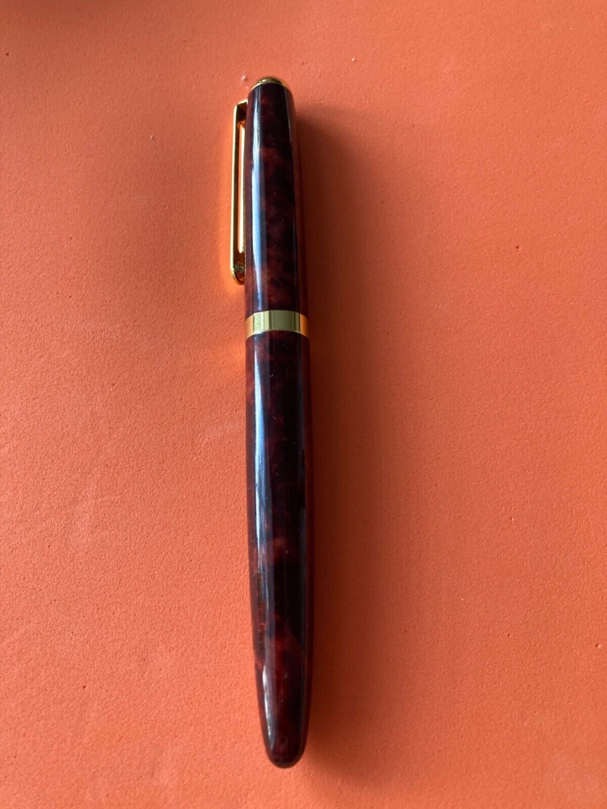 Fountain Pen Brown Marble Color Made in Germany Excellent Condition
