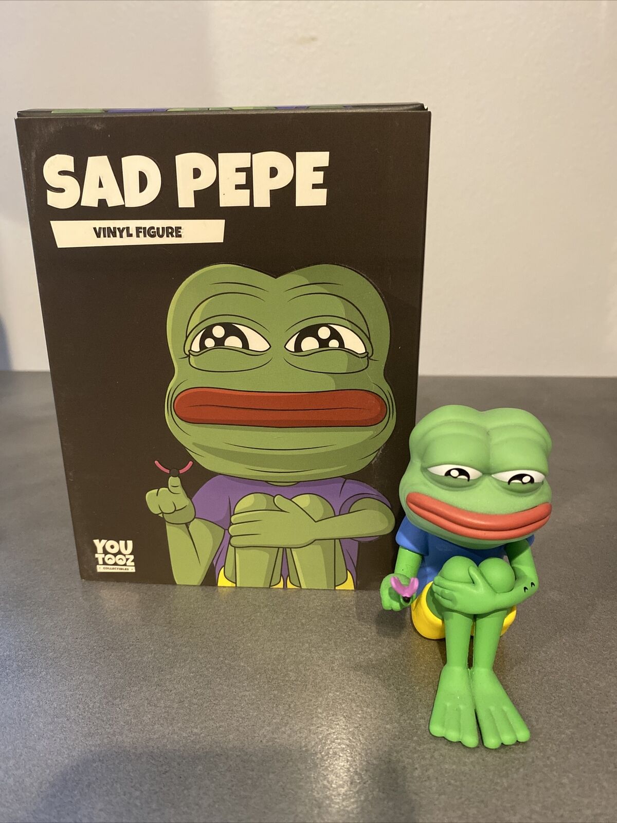 Youtooz: Sad Pepe Vinyl Figure [Toys, Ages 15+, #3] RARE Pre-Owned