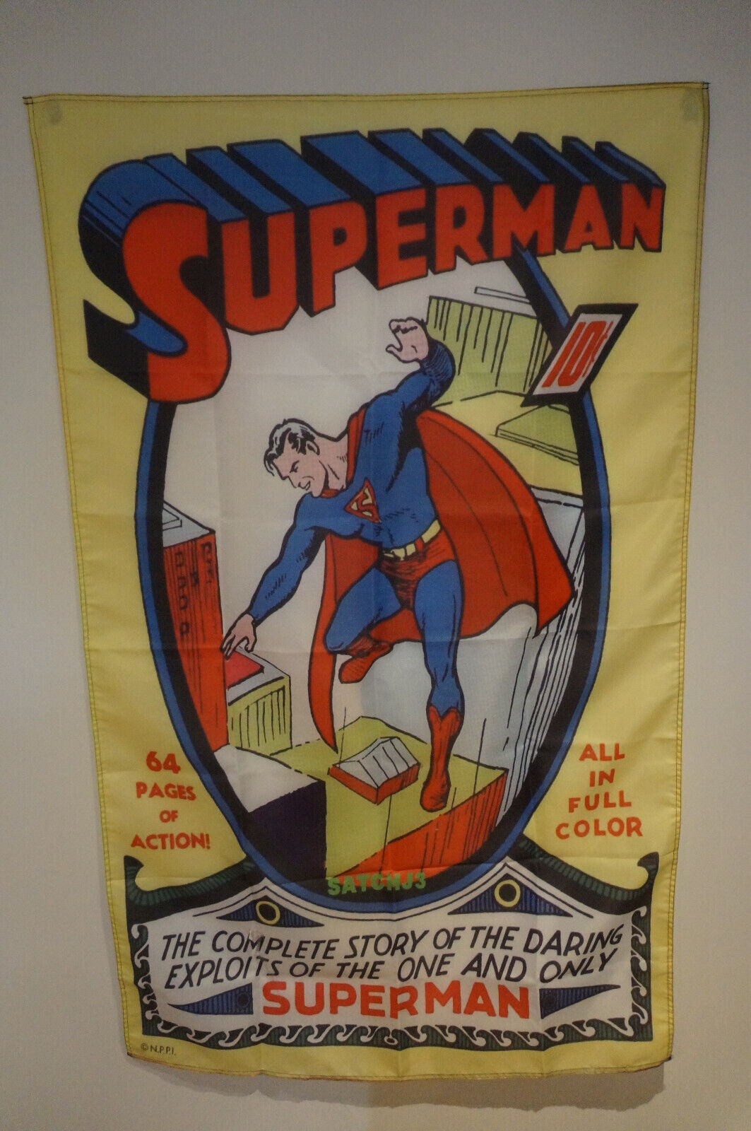 SUPERMAN 1 HUGE 3x5 BANNER Poster Store Sign man Cave Tapestry