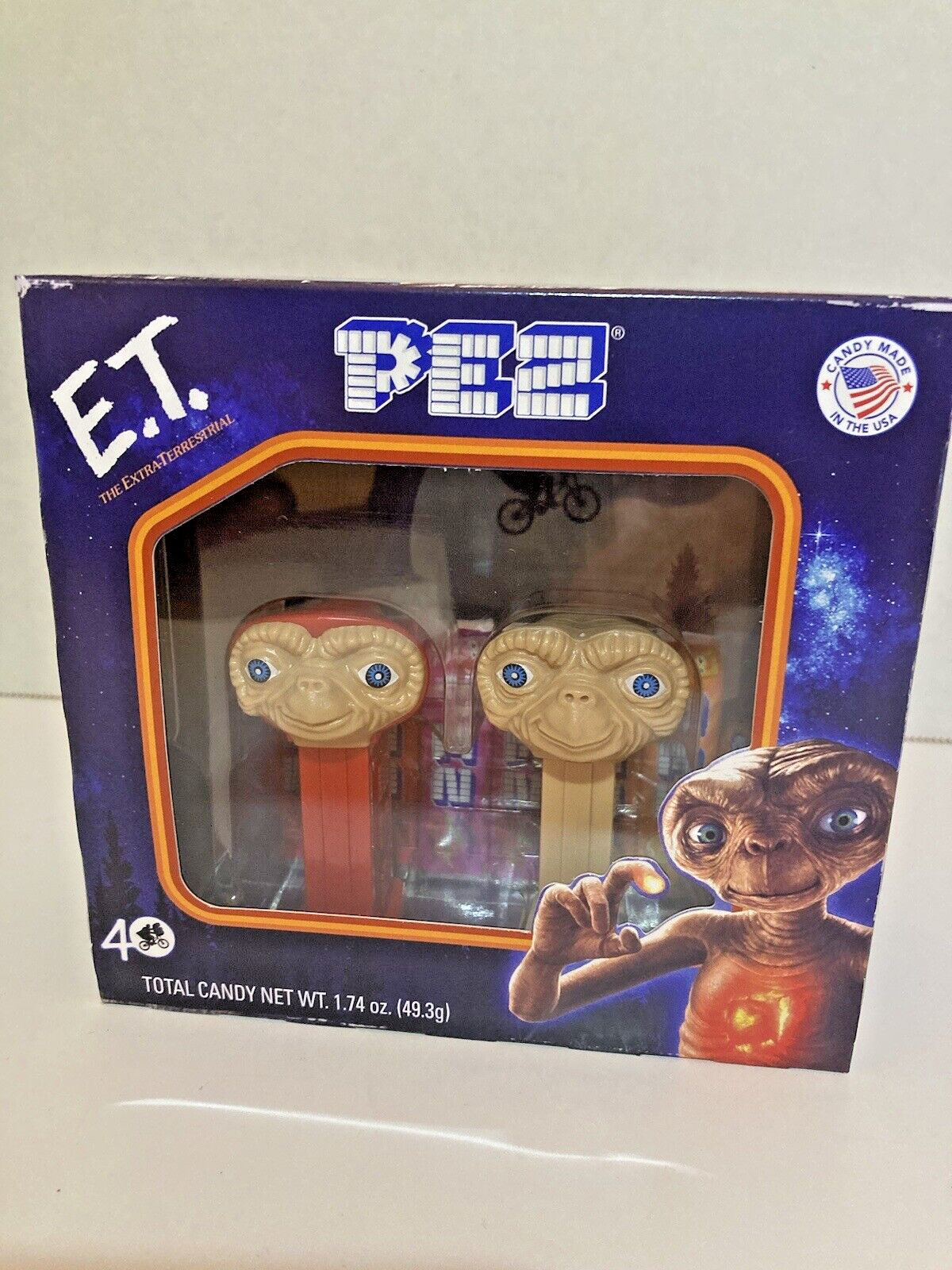 PEZ Candy Dispenser E.T. 40th Anniversary Set -Extraterrestrial - New in box
