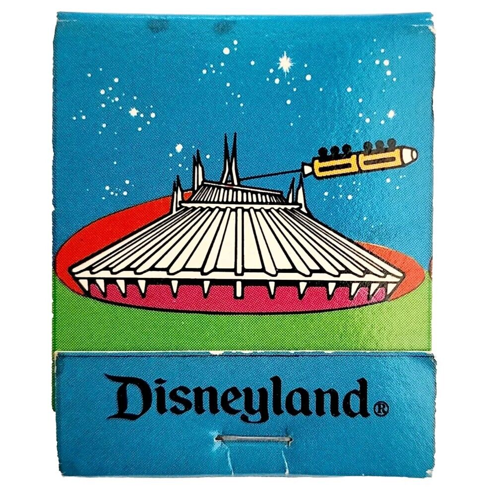 Disneyland Space Mountain Vintage Matchbook Walt Disney Matches Unstruck E19C