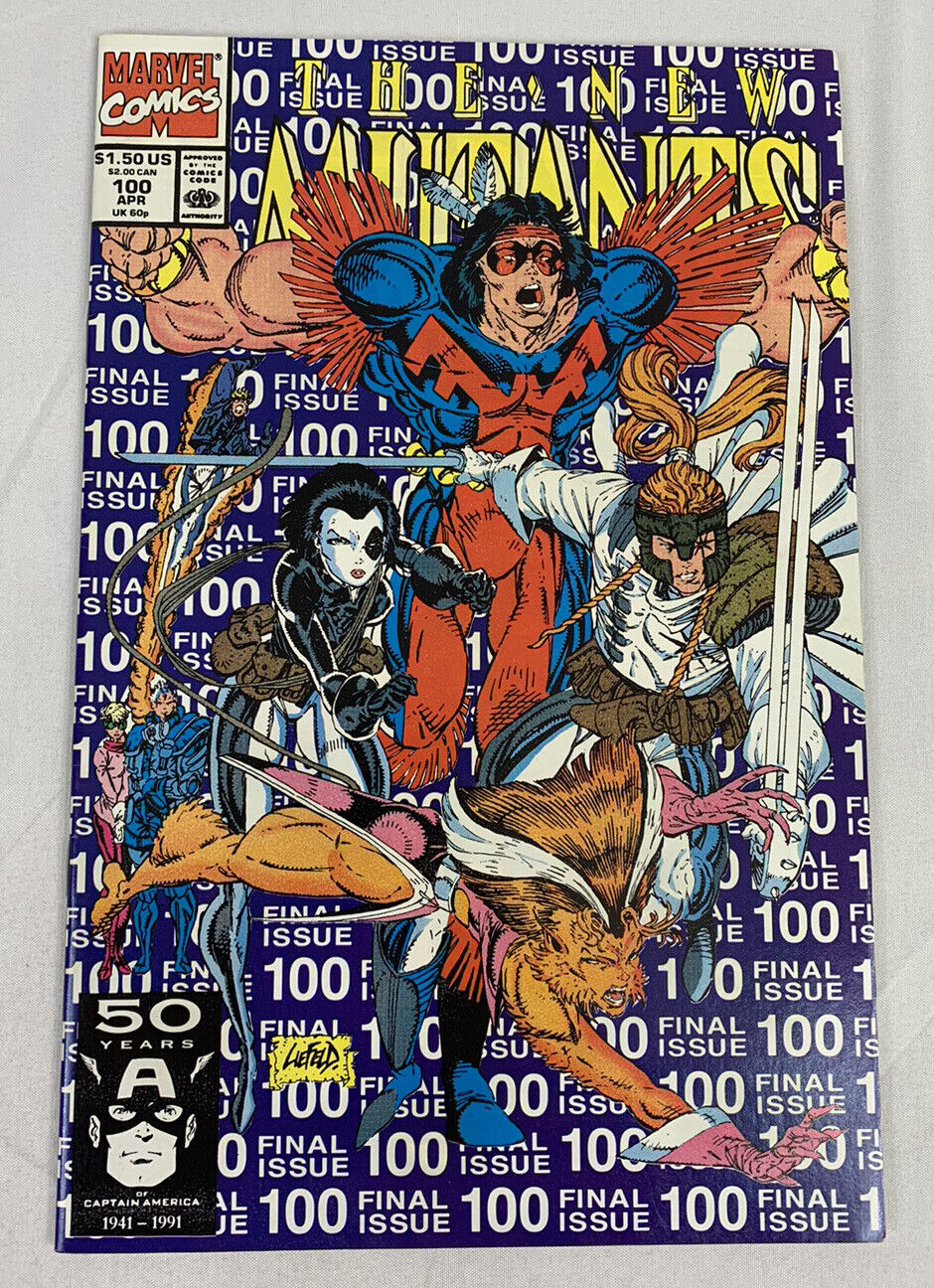 The New Mutants #100 - Signed By Rob Liefeld - Excellent Condition - Rare Comic