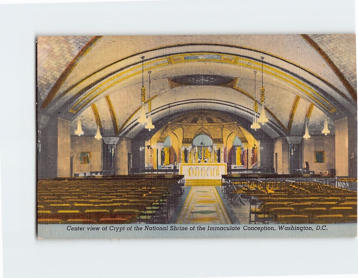 Postcard View of Crypt of the National Shrine of the Immaculate Conception, DC