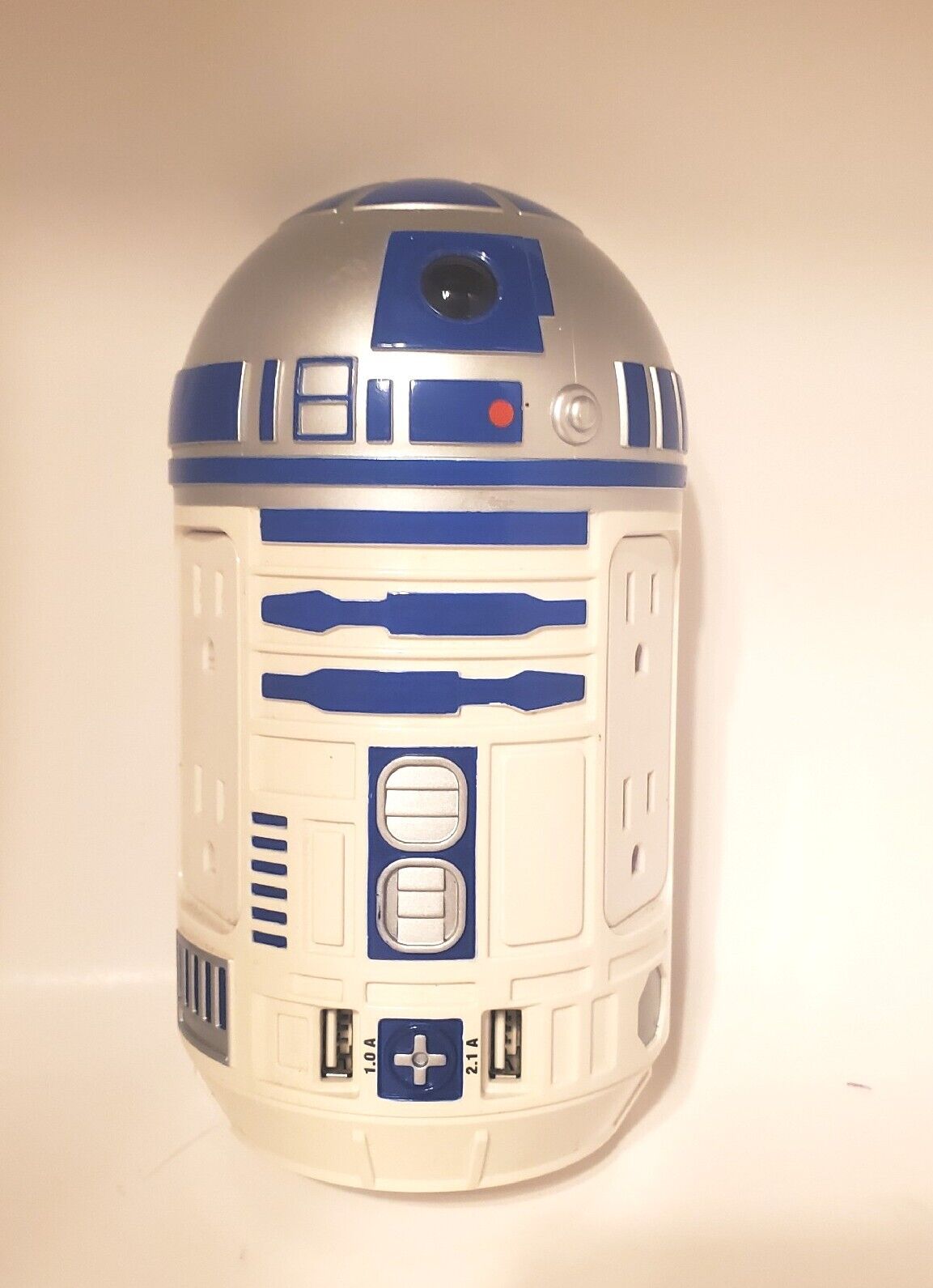 Star Wars R2-D2 Wall Charger 2 USB Ports 4 Outlets Works